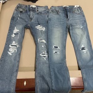 2 Pair Boys Abercrombie 13/14 Slim Jeans